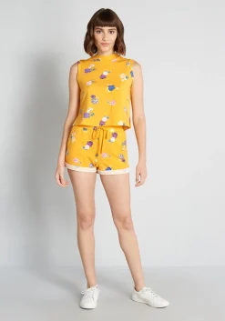 Asmara International Limited - China Lounging Amongst the Roses Sleeveless Top Yellow Floral Outlet