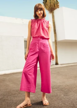 Lover & Mariner Crop Pants Magenta Discount