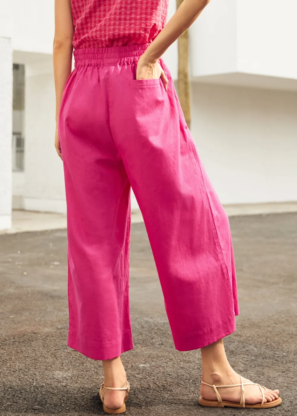 Lover & Mariner Crop Pants Magenta Discount