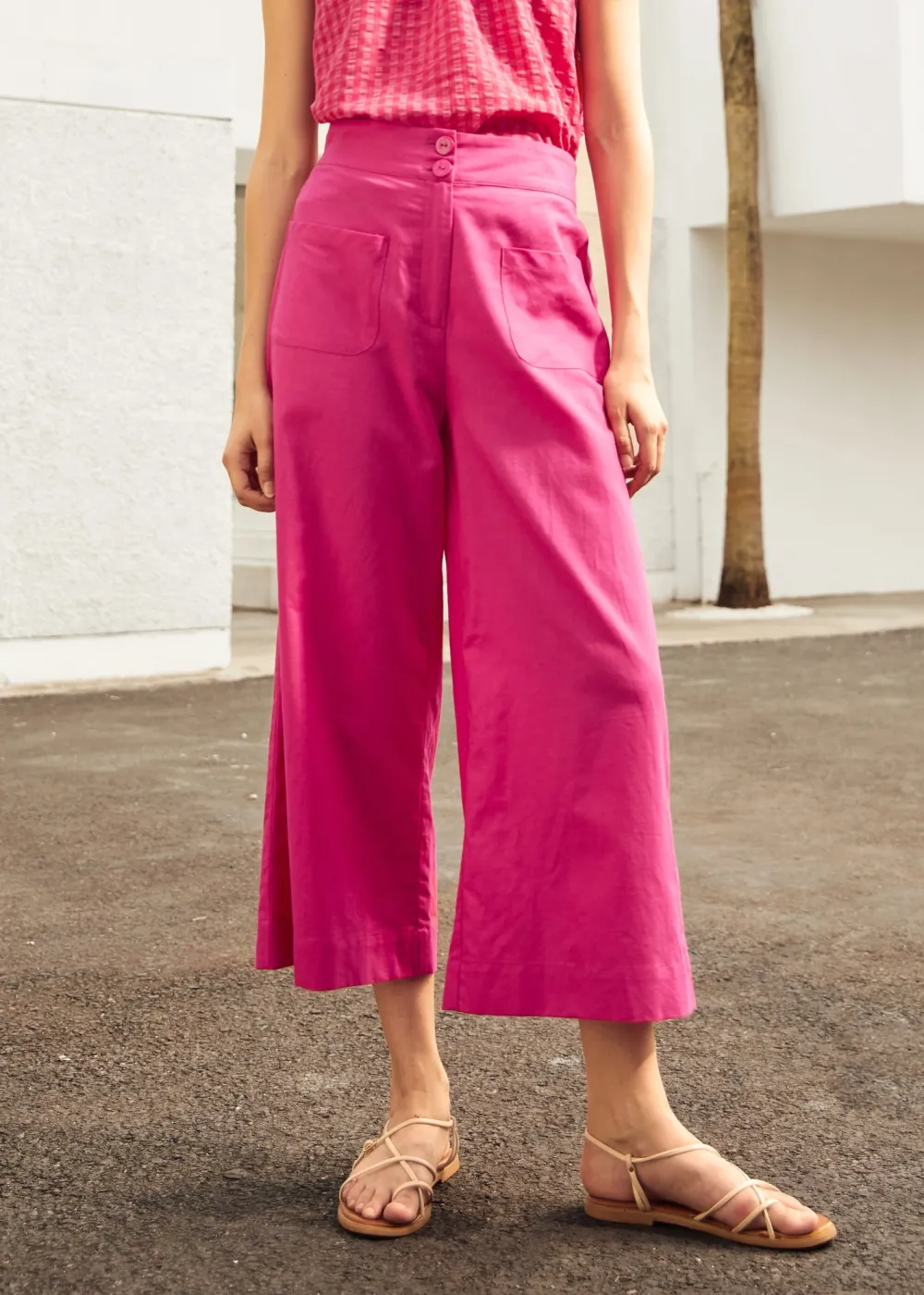 Lover & Mariner Crop Pants Magenta Discount