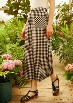 Lover & Mariner Crop Pants Black Gingham Clearance