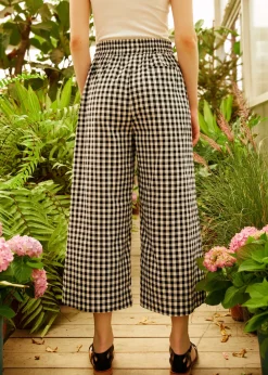 Lover & Mariner Crop Pants Black Gingham Clearance