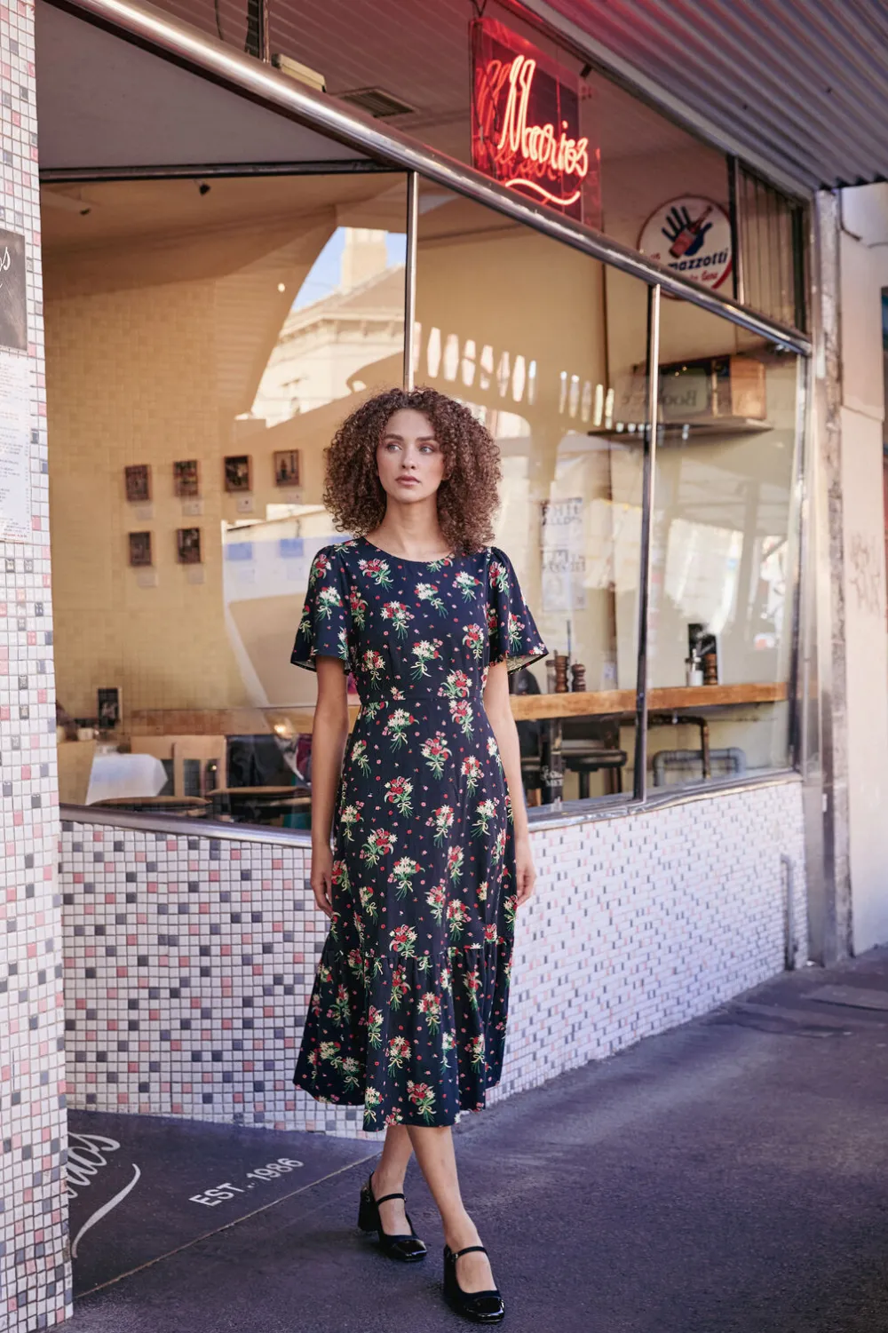 Lucia Floral Bow Dress Online