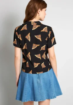 Dangerfield Making That Fairy Bread Button-Up Top Black Toast Discount