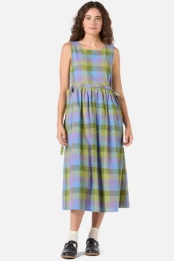 Maxine Check Midi Dress Hot