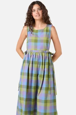 Maxine Check Midi Dress Hot