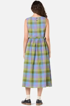Maxine Check Midi Dress Hot