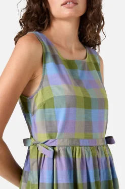 Maxine Check Midi Dress Hot