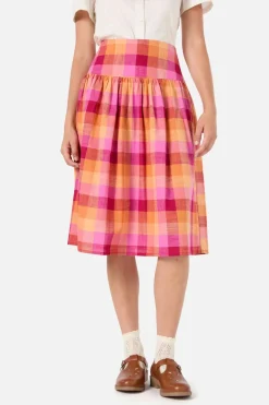 Maxine Check Midi Skirt Outlet