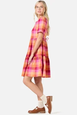 Maxine Check Smock Dress New