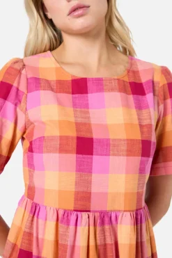 Maxine Check Smock Dress New