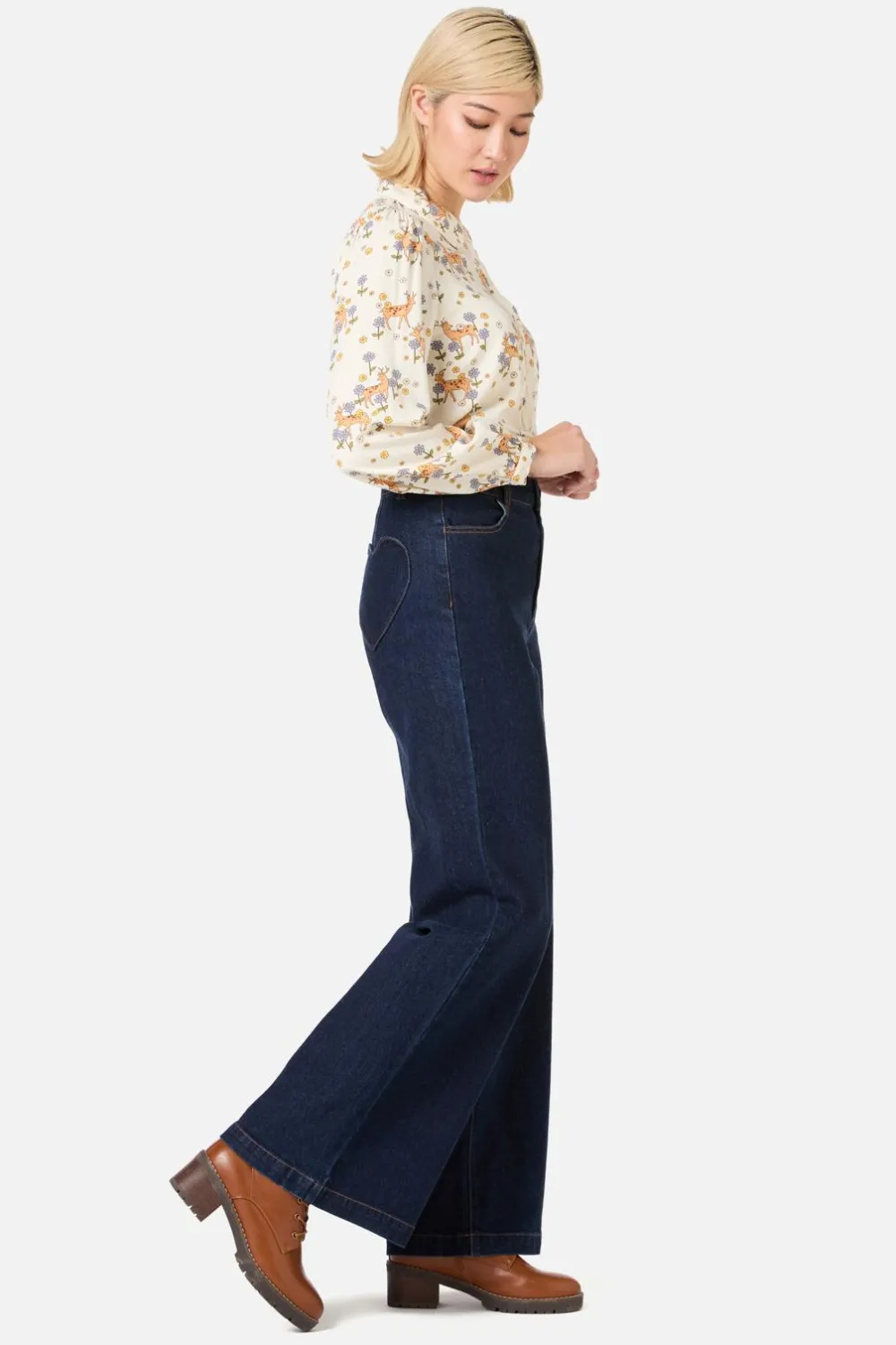 Meadow Deer Long Sleeve Blouse Best