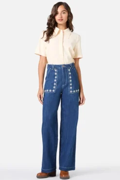 Meg Daisy Embroidered Jean Online