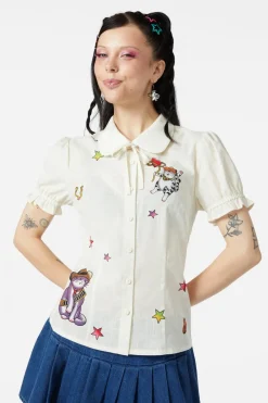 Dangerfield US Meowdy Badge Blouse Online