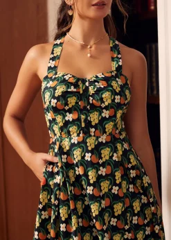 BTC Midnight Garden Mini Dress Black Floral Hot