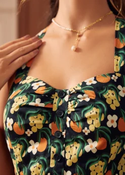 BTC Midnight Garden Mini Dress Black Floral Hot