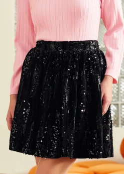 Muse Dirndl Velvet Skirt Midnight Clearance