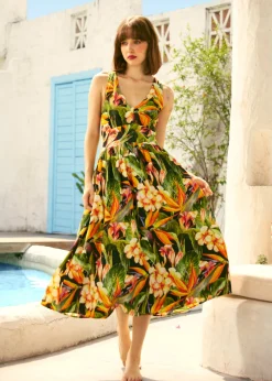 Mix & Mingle Midi Dress Tropical Discount