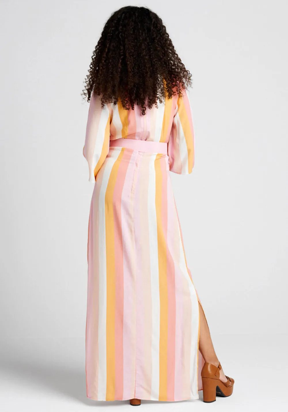 Collectif ModCloth x Sorbet Soiree Maxi Dress Pink Stripes