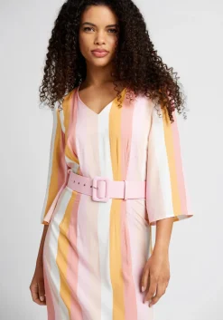 Collectif ModCloth x Sorbet Soiree Maxi Dress Pink Stripes