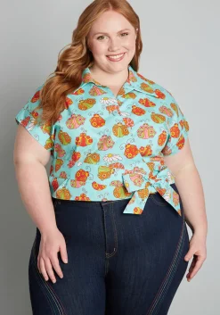 ModCloth x Marisol Muro Fabulous Fantasies Wrap Top Blue Ladybug New