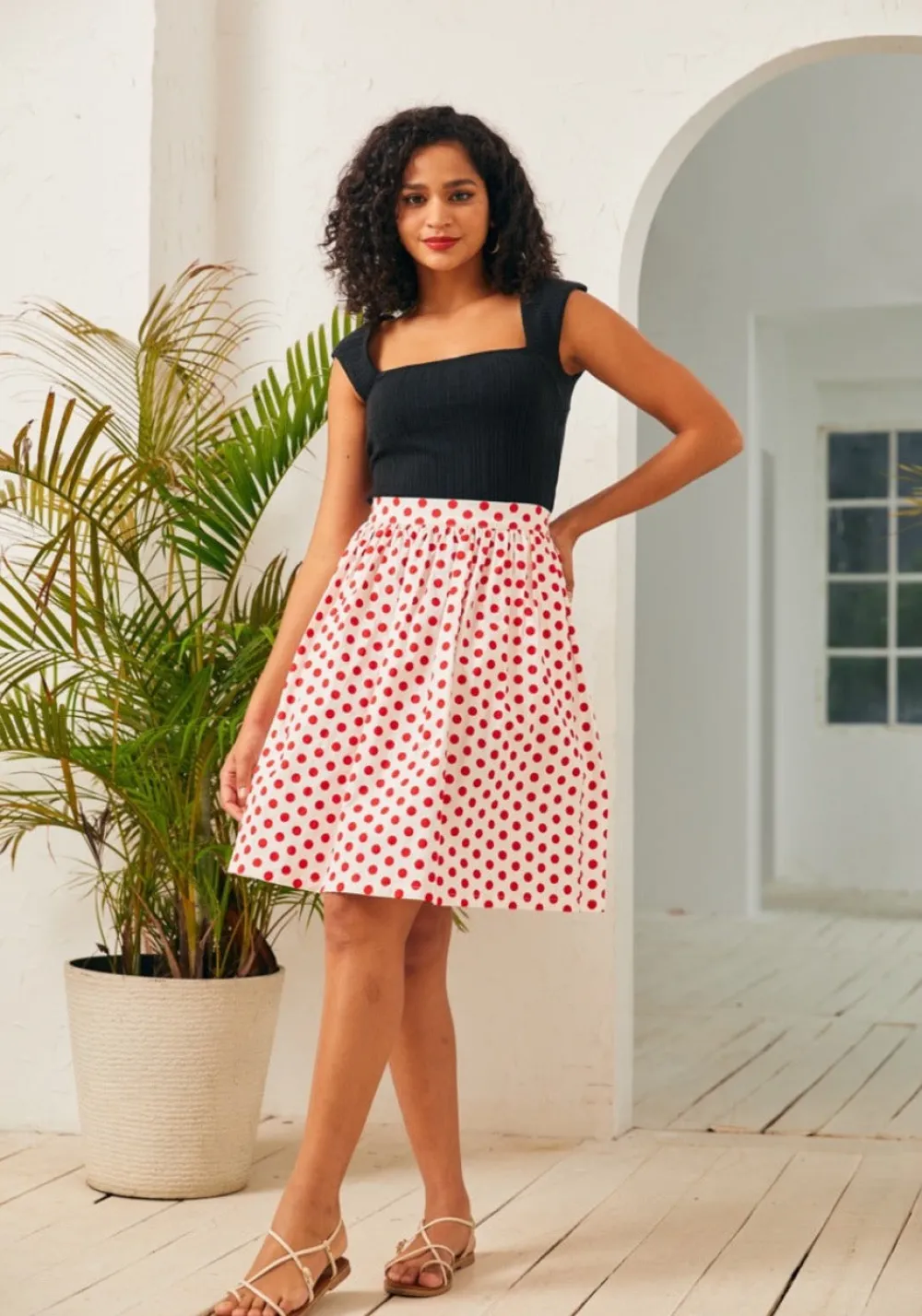 BTC More than Charming Skirt Red Dot Discount