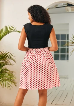 BTC More than Charming Skirt Red Dot Discount