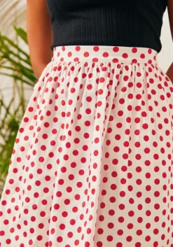 BTC More than Charming Skirt Red Dot Discount