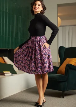 More Than Charming Skirt Midnight Bloom Hot