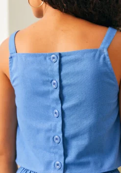 Morning Melody Top Denim Blue Sale