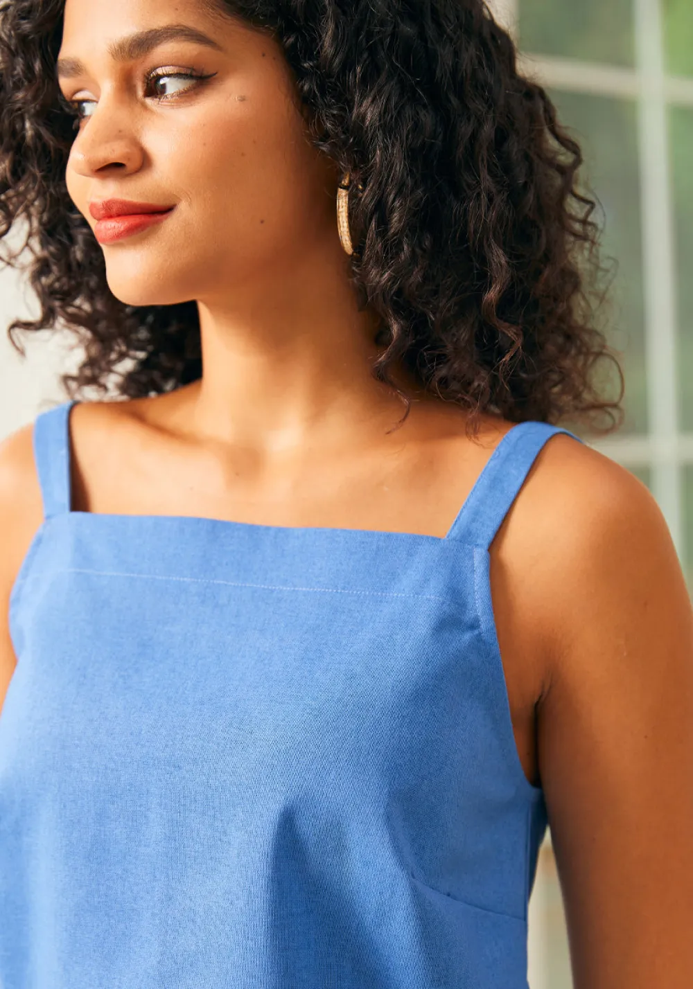 Morning Melody Top Denim Blue Sale