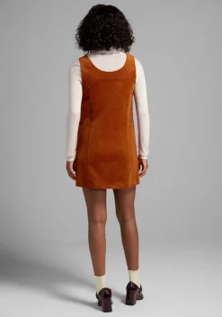 ModCloth My Power 'Cord' Double-Breasted Jumper Brown Discount