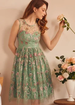 BTC Mystique Mirage Fit & Flare Dress Whispering Willow