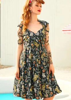 Name This Dress Black Tattoo Print