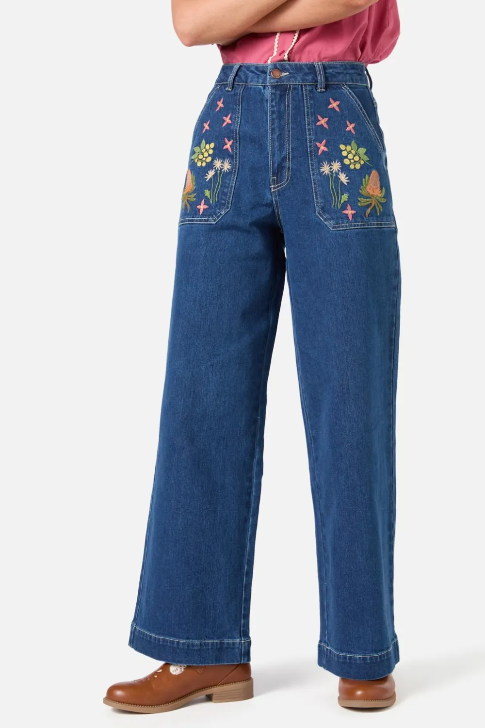 Native Embroidered Denim Jean Outlet