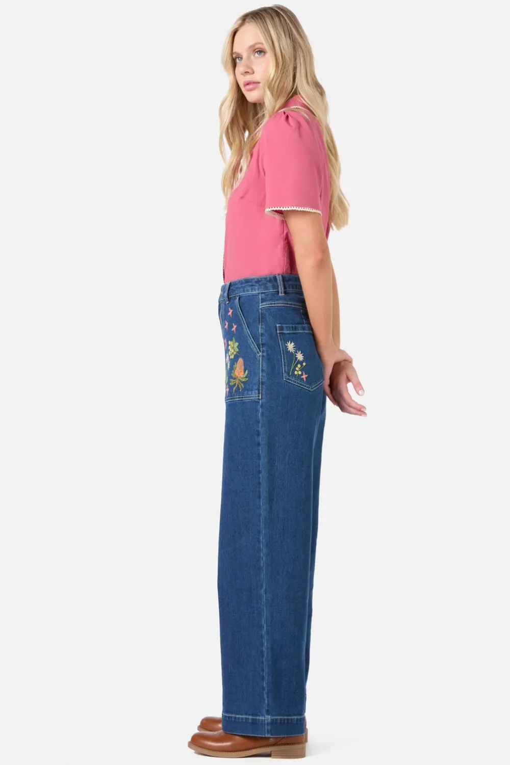 Native Embroidered Denim Jean Outlet