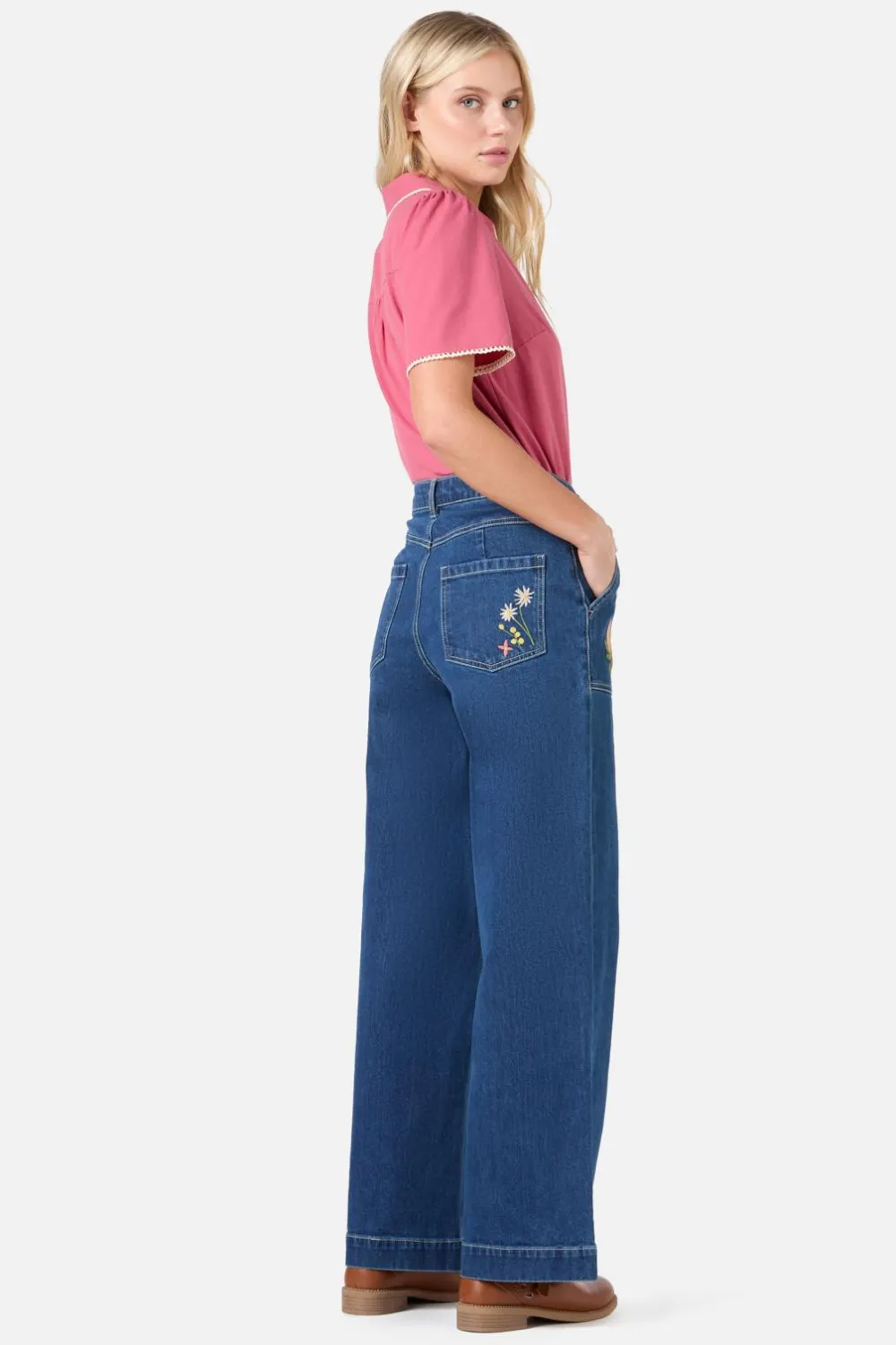 Native Embroidered Denim Jean Outlet