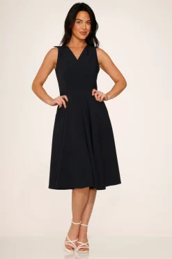 Navy Blue Swing Dress Discount