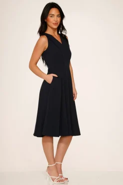 Navy Blue Swing Dress Discount