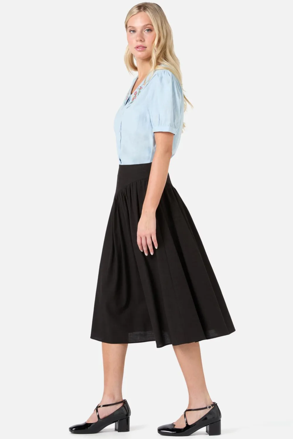 Nell Gathered Yoke Skirt Online