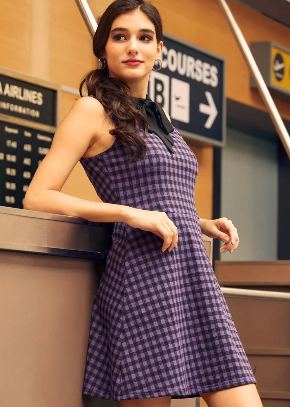 BTC November Nostalgia Flare Dress Charming Grape New