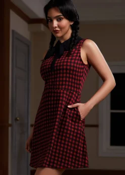 BTC November Nostalgia Flare Dress Checkered Charm New