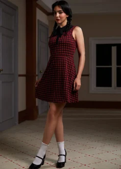 BTC November Nostalgia Flare Dress Checkered Charm New