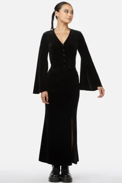 Obsidian Velvet Flare Top Hot