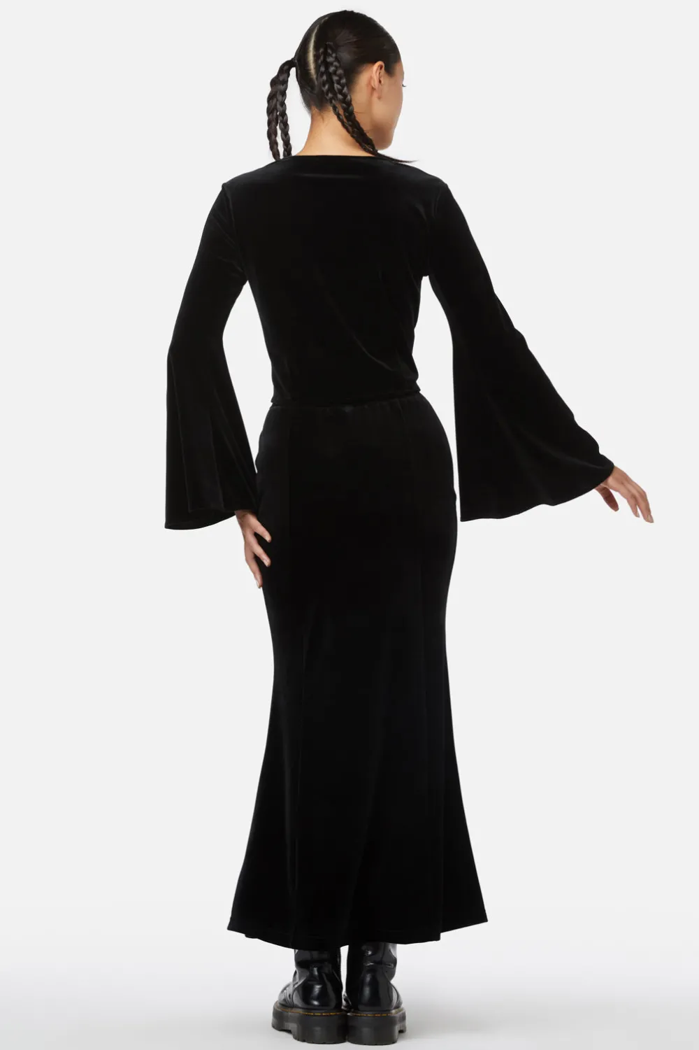 Obsidian Velvet Flare Top Hot