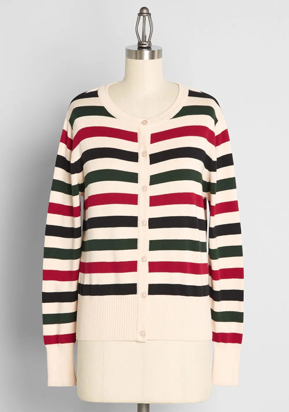 Circus Of A Different Stripe Cardigan Cream Clearance
