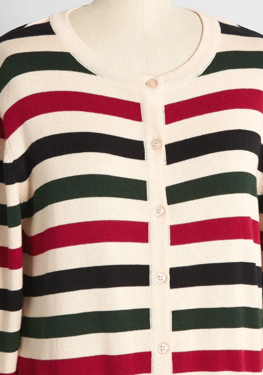 Circus Of A Different Stripe Cardigan Cream Clearance