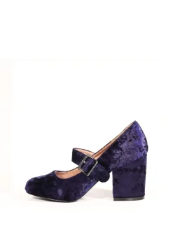 Oksana Velvet Mary Jane Heels NAVY Online