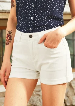 Old School Cool Roll-Cuffed Shorts Marshmallow Bliss