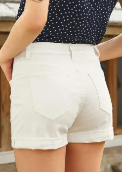 Old School Cool Roll-Cuffed Shorts Marshmallow Bliss